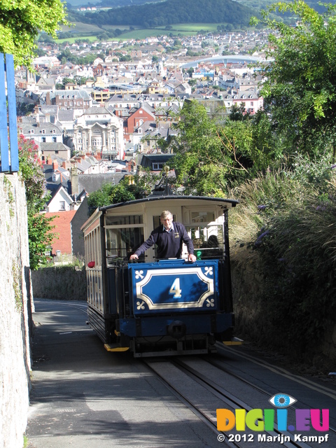 SX23162 Tram going up Great Orme's Head